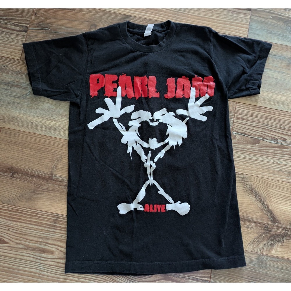 Pearl Jam Alive Album Stickman Grunge Double Sided T-Shirt Unisex Small